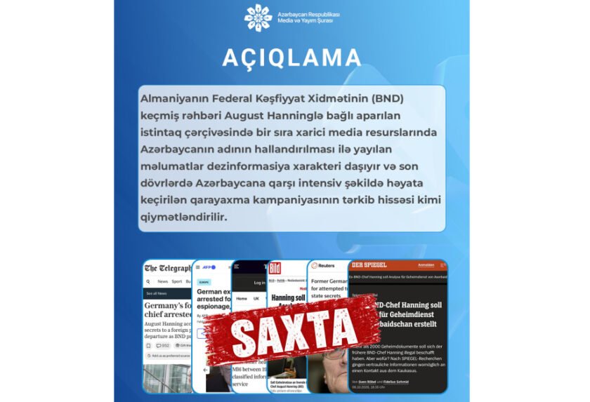 Azərbaycan Almaniyadakı casus qalmaqalı ilə bağlı açıqlama verdi