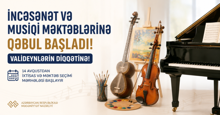 İncəsənət və musiqi məktəblərinə qəbul başladı