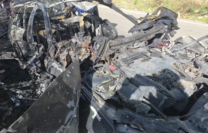 İsrailin jurnalistləri vurduğu avtomobil