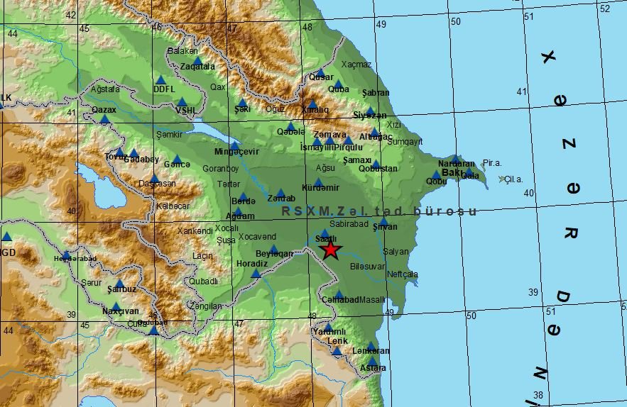 Zəlzələlərin tədqiqatı bürosunun məlumatına əsasən, Saatlı stansiyasından 25 km cənubda İmişli rayonunda zəlzələ qeydə alınıb